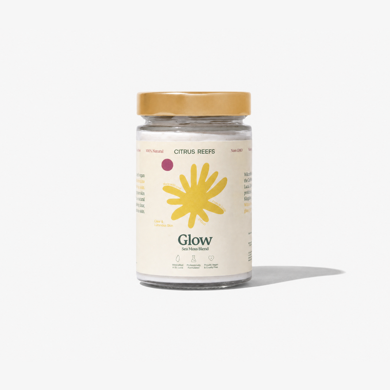 Glow sea moss face mask jar